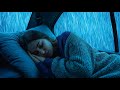 Gentle Rain on a Quiet Car Roof During Night Rest for Better Sleep