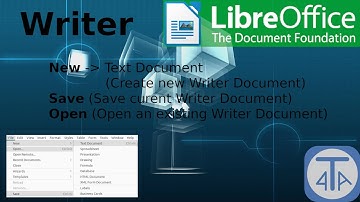 How to create, save and open an document in LibreOffice Writer
