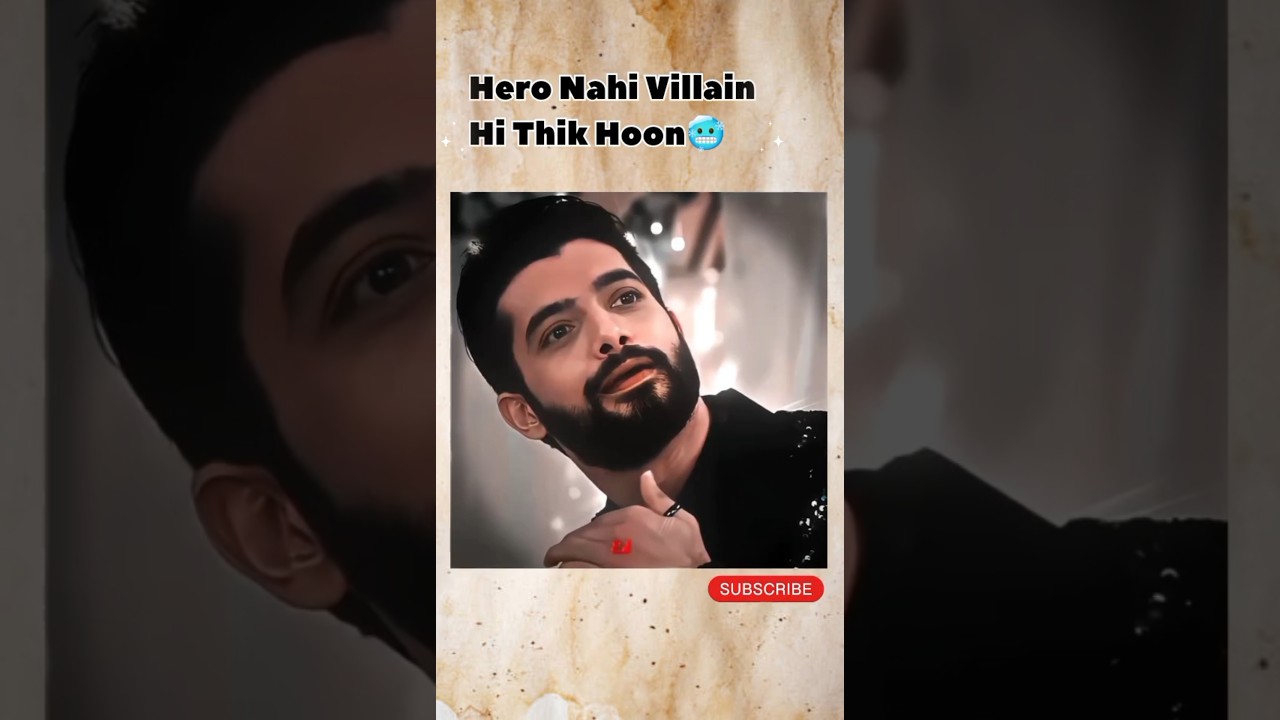 Hero nahi villain hi thik hoon🥶.Veer & Bani.Naagin 5