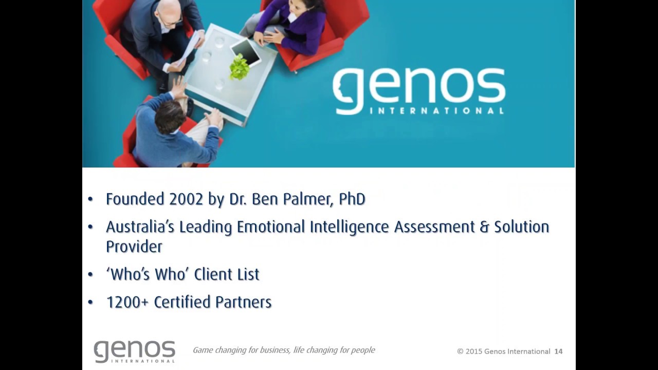 Genos International - Emotional Intelligence   with Deiric McCann and Mark Cunningham