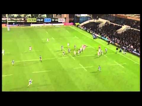 Cardiff Blues v Ulster 28/09/2012 Andrew Trimble Try