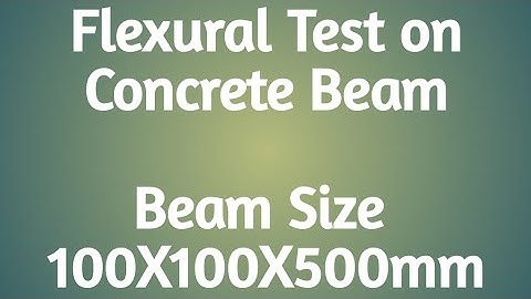 Bending test on concrete beam