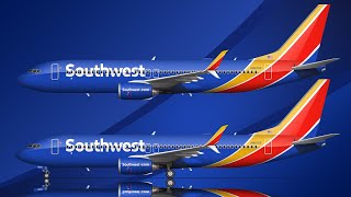 How to draw a Southwest Airlines 737-800 (time lapse demo)