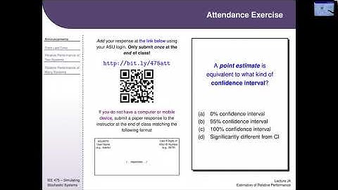 IEE 475: Lecture J4 (2021-11-16): Estimation of Relative Performance