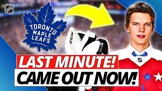 HAPPENED NOW CAME OUT NOW TORONTO MAPLE LEAFS NEWS TODAY NHL NEWS
