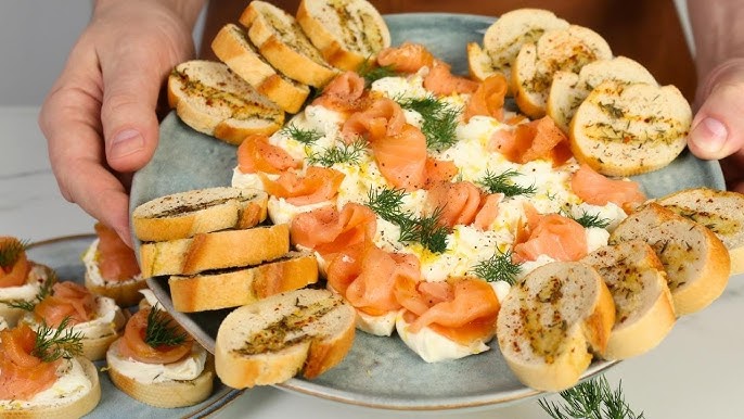 Smoked Salmon and Cream Cheese Canapes - Julia's Cuisine