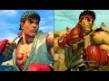 ultra street fighter 4 vs street fighter 5 characters intro comparison