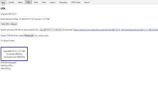 OpenBeken updating firmware via OTA for BK7231T from 1.17.108 to 1.17.148