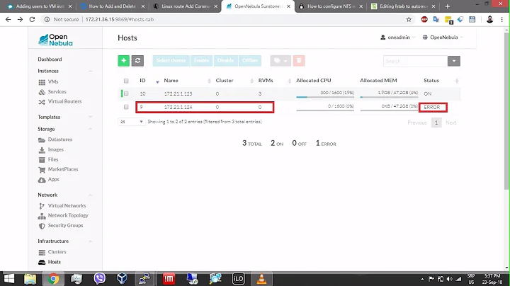 OpenNebula Virtual Machines High Availability in Host Failures