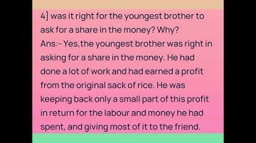 class 5th. english .chapter 10. three sacks of rice. question and answers.