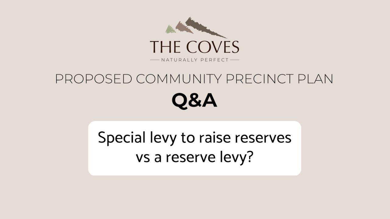 Special levy to raise reserves vs a reserve levy