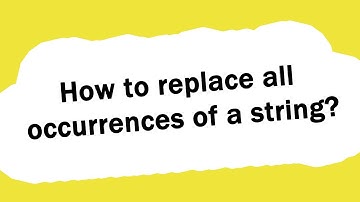 How to replace all occurrences of a string?