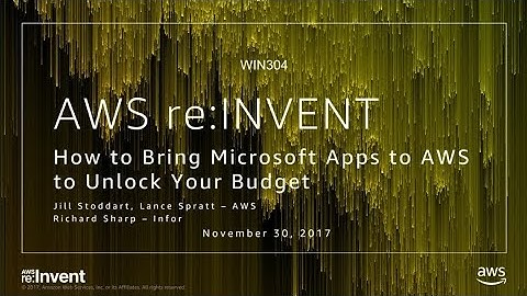 AWS re:Invent 2017: How to Bring Microsoft Apps to AWS to Unlock your Budget (WIN304)