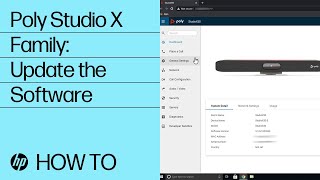 Poly Studio X Family: Update the Software | HP Support