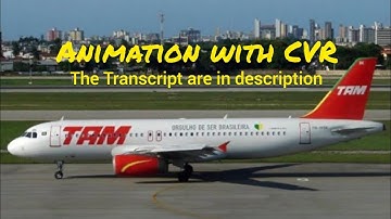 TAM Linhas Aéreas Flight 3054 Crash || Animation with CVR. (Subtitles/CC On)