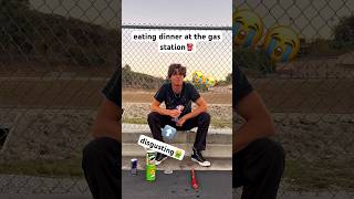 Eating Dinner At The Gas Station