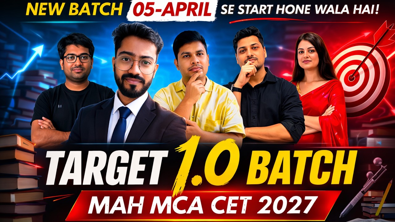 MAH MCA CET 2027 Preparation | Target 1.0 Batch Launch | New Batch From 05 April