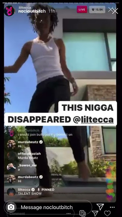 Lil TECCA DISAPPEARS ON INSTAGRAM LIVE