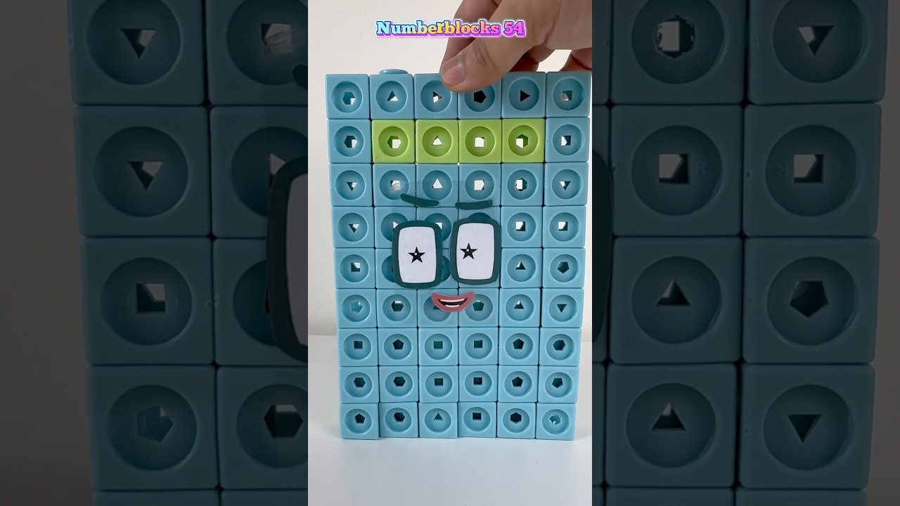 Let’s Build Numberblocks 54 with Mathlinks Cubes Toys