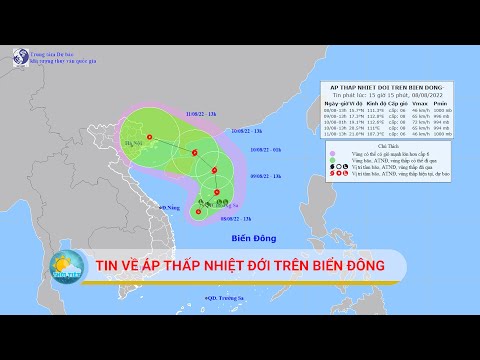 Vùng áp thấp trên khu vực Bắc Biển Đông đã mạnh lên thành áp thấp nhiệt đới | PTQ