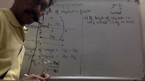 12  Longitudinal magnification in spherical mirror