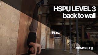 Handstand Push Up LEVEL 3 | Back To Wall
