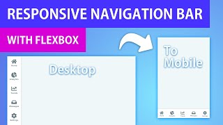 Responsive Side Navigation Bar with HTML & CSS | Flexbox Navbar