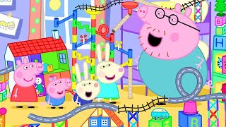 Peppa Pig's Biggest Marble Run Challenge at Home | Peppa Pig Official Family Kids Cartoon