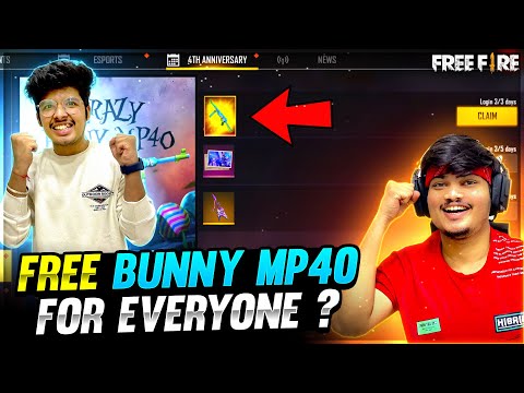 Permanent Bunny Mp40 Free For Everyone😱 ||4th Anniversary Gift By Garena Free Fire -Two Side Gamers
