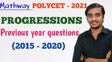 Progressions. POLYCET-2021  Previous year questions