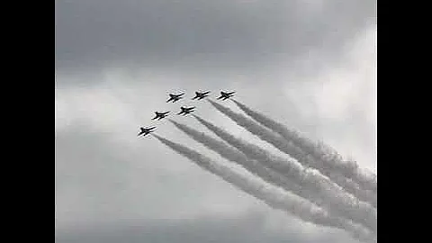 The Thunderbirds Fly over on the Hudson River
