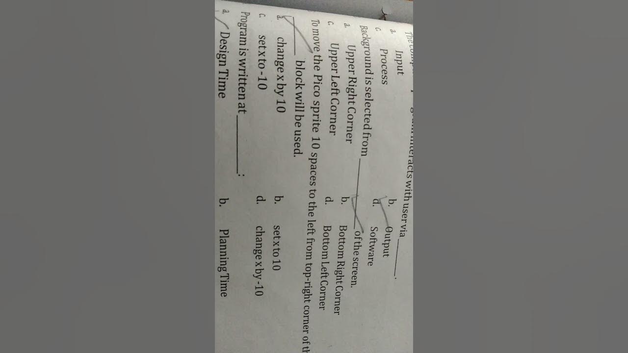 Class 6 Computer Science Unit 4 Programming Mcqs NBF National Book ...