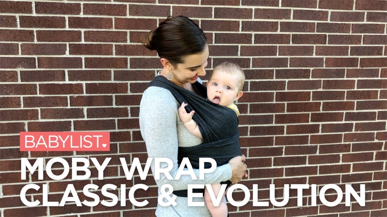 A Registry Must Have Wrap Baby Carrier Ideal for Parents On The Go and Newborn Wrap Carrier Ergonomic Baby Wrap for Mom Or Dad Almond Infant - Toddler Moby Evolution Baby Wrap Carrier 