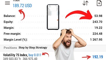 MACD And RSI Grow $50-$250 with Volatility 75 index strategy No Loss (Proof 99.99% Accurate)
