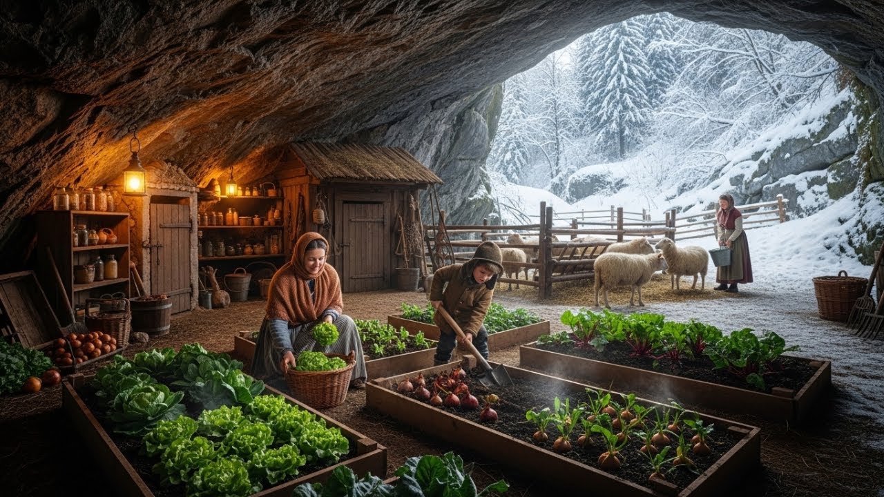 Mère veuve hérite d’une grotte sans valeur… elle plante et élève des moutons avec ses enfants.