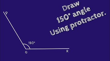 How to draw 150 degree angle using protractor.make 150 degree angle using protractor.shsirclasses.