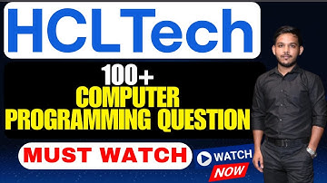 HCLTech 100+ Computer Programming Questions #hcltech