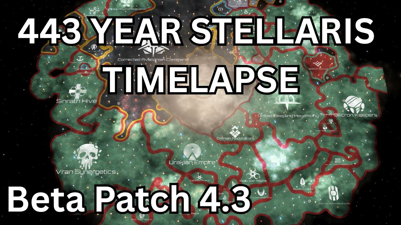 443 Year Stellaris 5x Crisis Timelapse Beta Patch 4.3