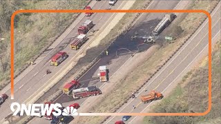 Interstate 70 closed near Golden due to crash involving tanker