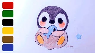 How to Draw a Cute Baby Penguin