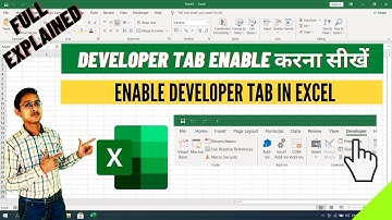 How to Enable the Developer Tab in Excel for Windows | Developer option in excel |