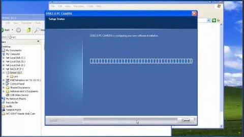 Procedure on how to install WC 038 F Aero Webcam in Windows XP