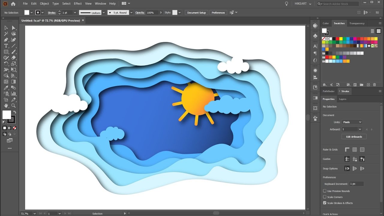 How to make CUTOUT style illustrations DIGITALLY! (In Adobe