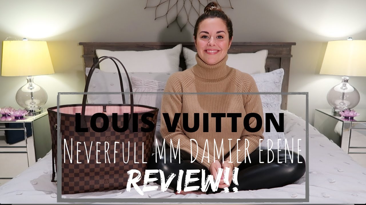 Louis Vuitton Neverfull MM Pouch damier ebene rose ballerine