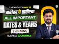 All Important Dates and Years in 15 Mins | Business Economics CA Foundation | CA Aditya Sharma #icai