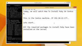 How To Install Ruby On CentOS !