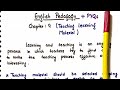 Teaching Learning Material || Chapter 9 || English Pedagogy