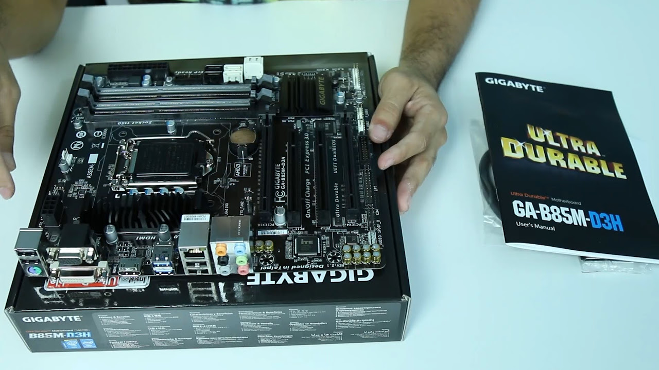 New Gigabyte GA B85M D3H Unboxing