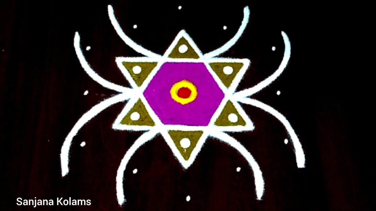 Happy Tamil New year 💐🌺5*3 Dot🌺 Easy Simple Beautiful and🌺Traditional KambiKolam🌺 Festival Rangoli