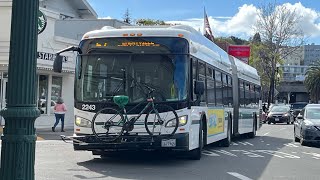 ⁴ᴷ⁶⁰ Fake Hybrid? AC Transit 2017 New Flyer XD60 #2243 on Route 57